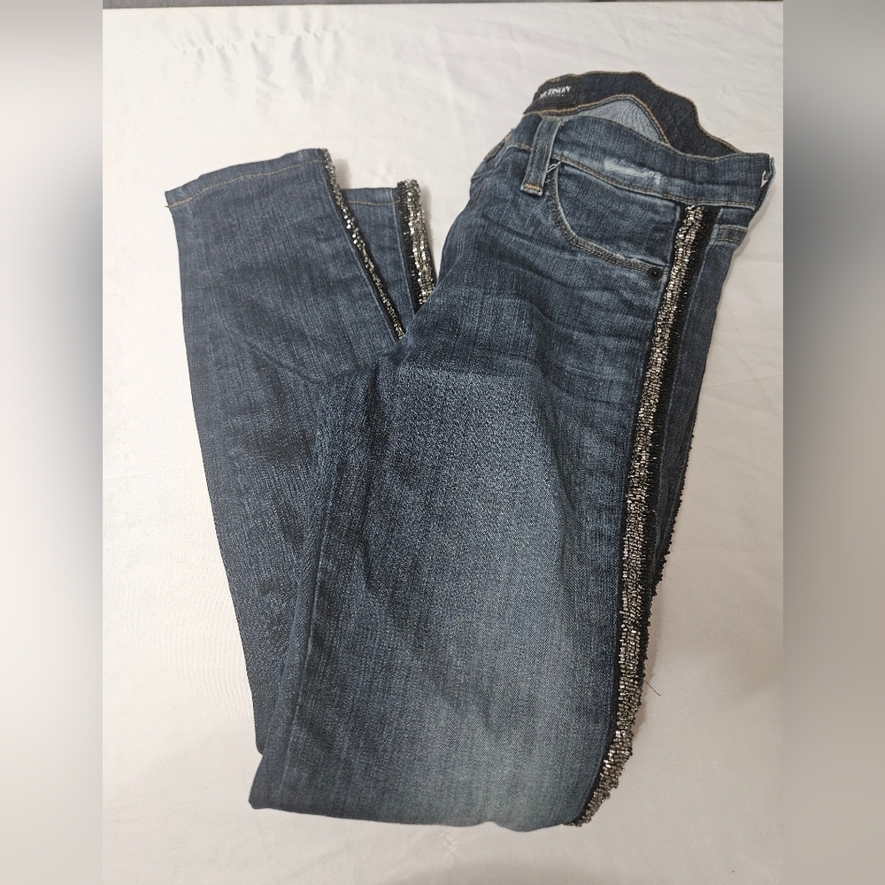 HUDSON Jeans Luna Crop Super Skinny Glam Side Strips!